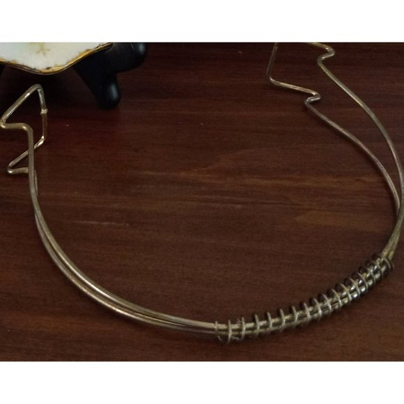 Vintage Lusterware Candy Dish w/handle, Porcelain Basket with Removeable Metal B - Picture 7 of 9